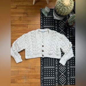Zara Chunky Knit Cropped Cardigan